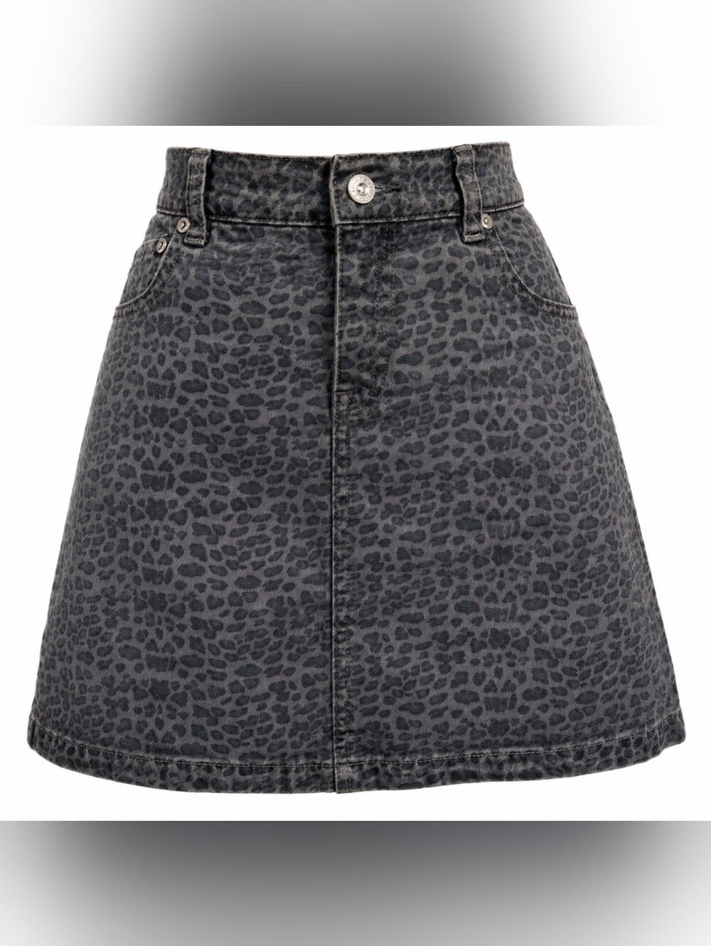 Y2K Arizona leopard print denim mini skirt- 16 junior